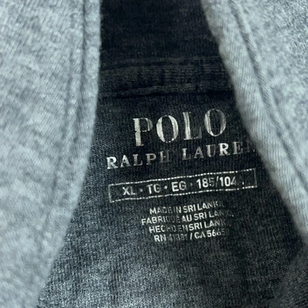 Polo Ralph Lauren Sweater Mens XL Gray Shawl Collar Button Pullover Pony Logo‎